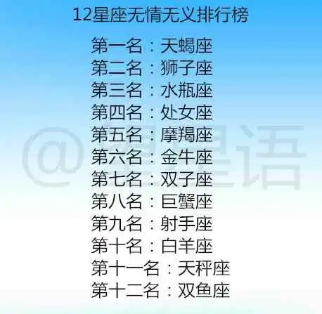 12星座男令人最讨厌的缺点,论12星座对恋人死心塌地的程度