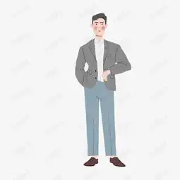 简约手绘穿西装的男孩插画免抠元素素材图片免费下载高清psd千库网图片编号11751703