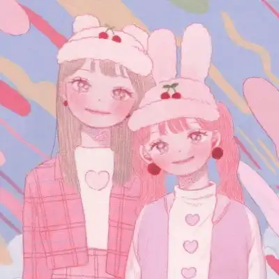 女生插画手绘头像,仙气十足的小妹子