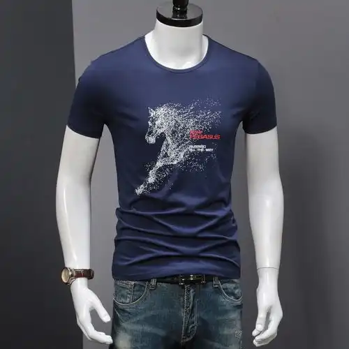 95棉夏季男t短袖t恤圆领修身韩版印花潮牌男装体恤潮流夏装半袖新