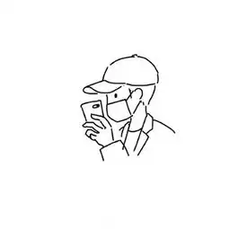 手绘头像男生黑白简约9