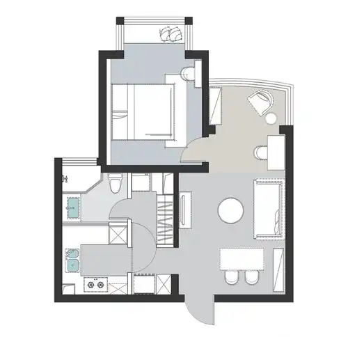 60㎡清新北欧风小宅,小日子就该过得惬意又温暖
