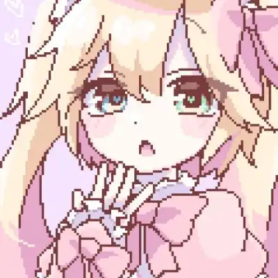 像素风个性二次元女生头像期待夏天橘子汽水一样的心动