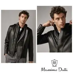 西班牙轻奢潮牌massimodutti男士100纯牛皮黑色经典夹克3309419