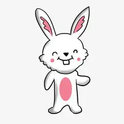 手绘开心的兔子插画图片素材其他格式下载动漫人物大全