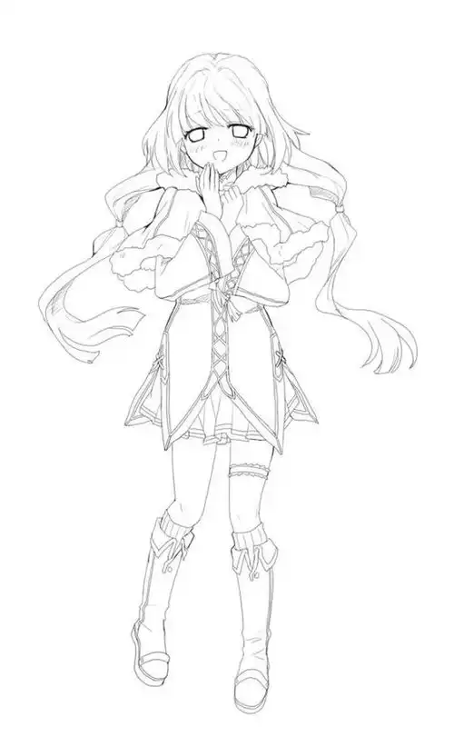 手绘动漫,漫画人物,适合手绘的图,铅笔稿