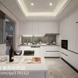 美式混搭厨房装修效果图-设计本