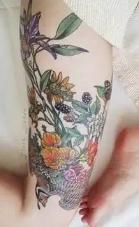 有纹身的大腿就是那么性感,那么霸气,那么任性