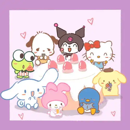 三丽鸥头像抱起库洛米就跑