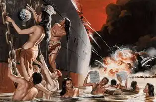 充满了男性荷尔蒙浪漫的二战题材插画