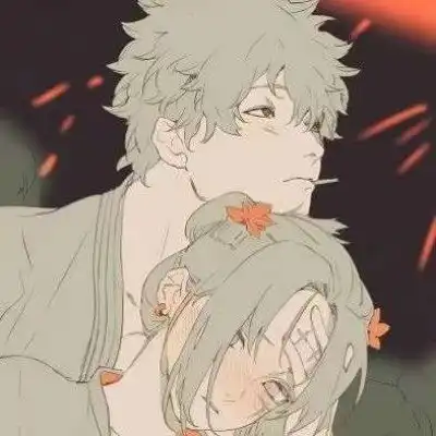 二次元情侣头像一对酷kiss接吻动漫情头一对