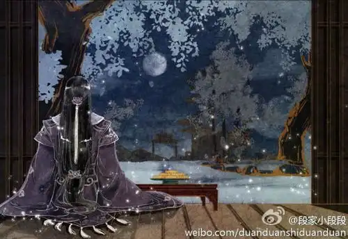 求类似图片画风清新一点,手绘或黑白的漫画古装男子长发,大概四五张