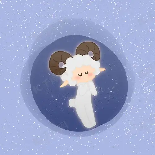 十二星座白羊座卡通图案背景素材背景图片免费下载千库网