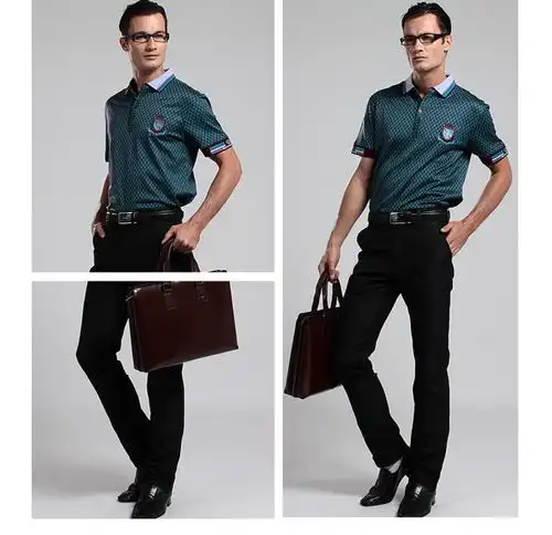 帝牌男装春夏短袖t恤体恤纯棉短袖t恤男衬衫领官方正品612301