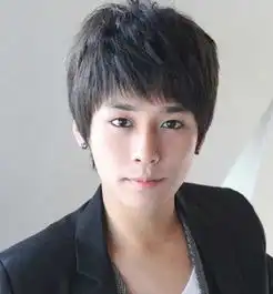 帅气酷呆男离子烫蓬松发型图2