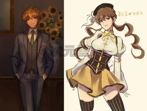 动漫角色性转,魏无羡变美娇娘,柯南变萝莉版基德