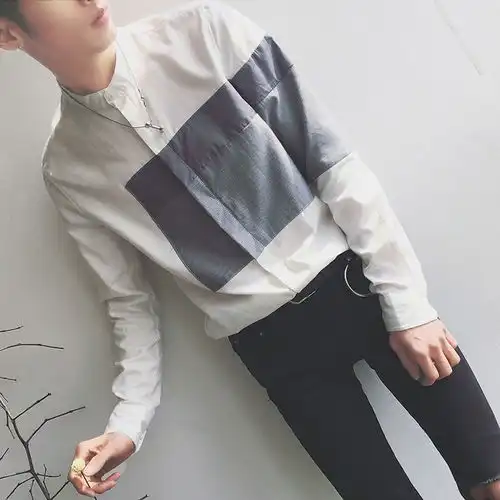 杨洋同款日系原创潮流牛津布男士衬衫长袖韩版外套宽松秋冬季