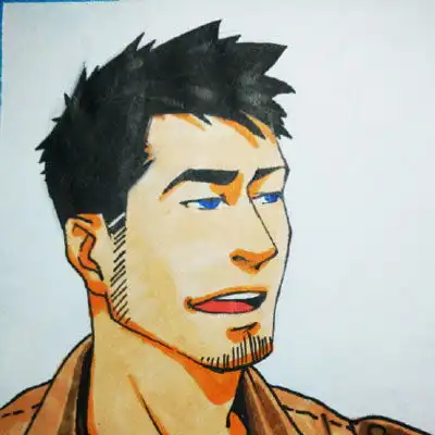 成熟大叔头像动漫图片黑白成熟大叔微信头像