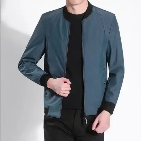 博纳罗蒂春季新款男式夹克纯色休闲男装修身男士夹克外套1701图片大全邮乐官方网站