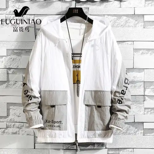 工装防晒衣男夏季皮肤衣情侣款透气防晒服帅气外套夹克