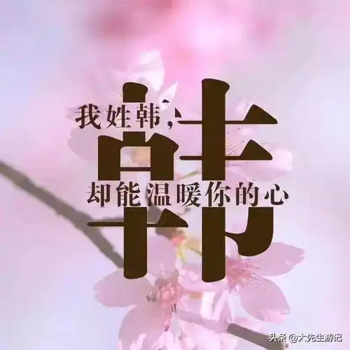 姓氏诗词情话语录四一个姓氏,一句情话