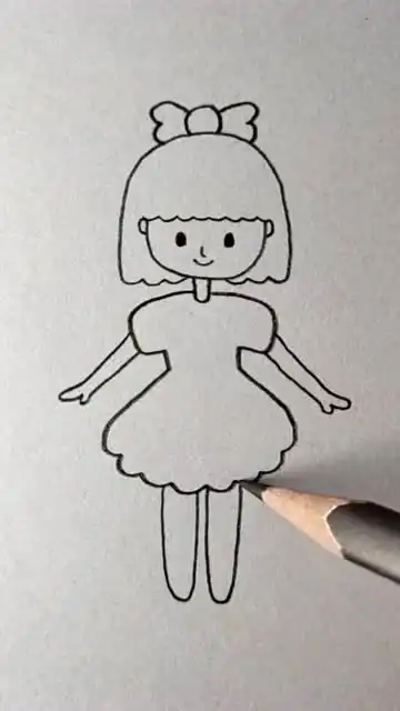 可爱的女宝宝,你知道怎么画的了吗