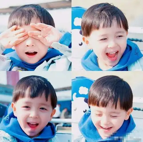 大麟子变帅气男模走秀场,被调皮邓莎晒浴照