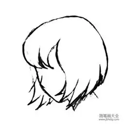 女生发型简笔画