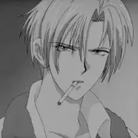 头像男动漫冷酷黑白吸烟微信头像图片大全