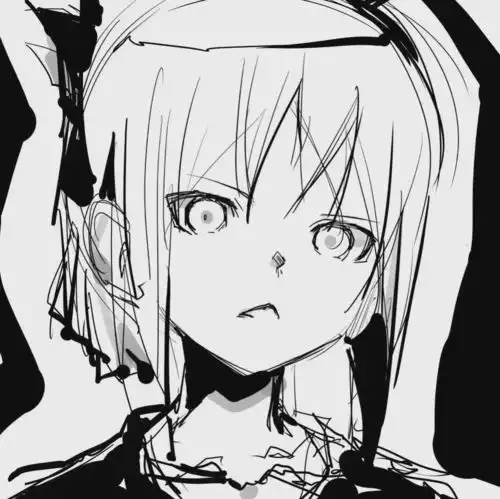 有没有黑白动漫人物的头像呀