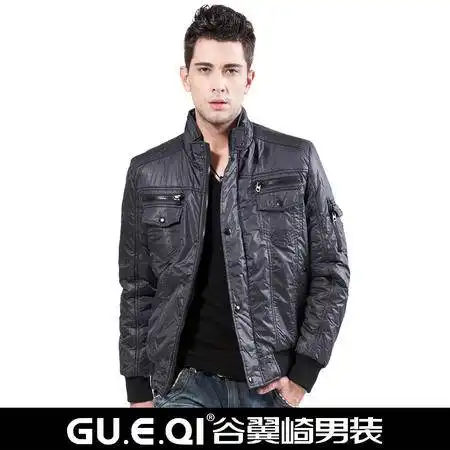 谷翼崎新款立领竖纹加棉夹克10068图片大全邮乐官方网站