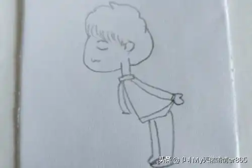 小男孩简笔画侧着身子的男孩简笔画怎么画呢