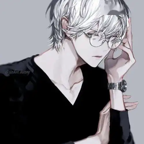 银发男生,超级好看的男头