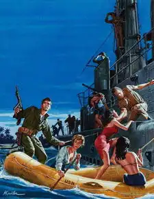 充满了男性荷尔蒙浪漫的二战题材插画