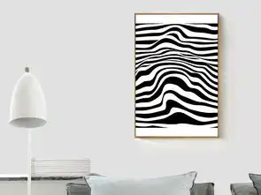 小清新北欧抽象黑白起伏条纹装饰画图片设计素材高清模板下载1.77mb抽象装饰画大全