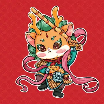 卡通动物头像蛇