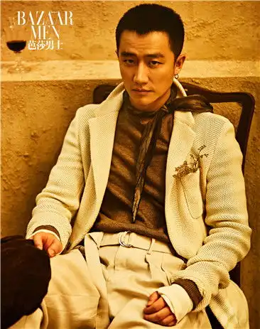 黄轩诗意再登芭莎男士油画质感大片翩然优雅