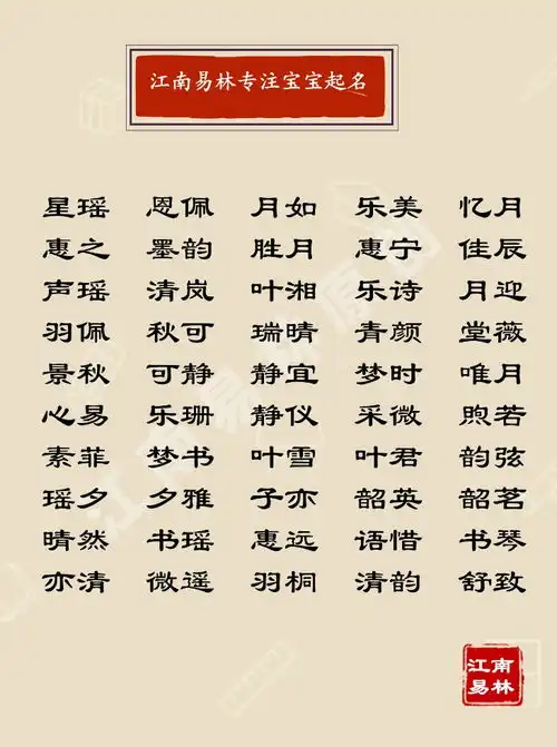 寓意好的名字女孩唯美暖心寓意好的名字,适合小女孩