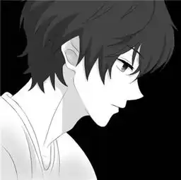 黑白丧二次元男生qq头像男生qq动漫头像