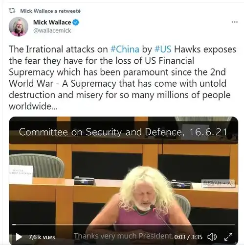 欧洲议会议员美国霸权给全球带来了难以言状的毁灭和苦难