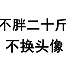不胖二十斤不换头像