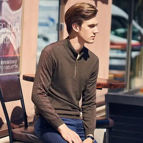 型男时尚修身羊毛衫,冬日打造你的高雅气质