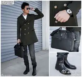 组图明星爱街拍第8期男士大衣vs女士夹克棉服