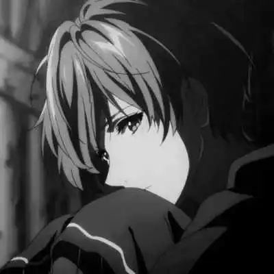 黑白男动漫头当时是谁把你拉回人间现在又是谁把你推向深渊