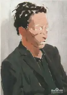 色彩头像侧面戴眼镜男中年的画法