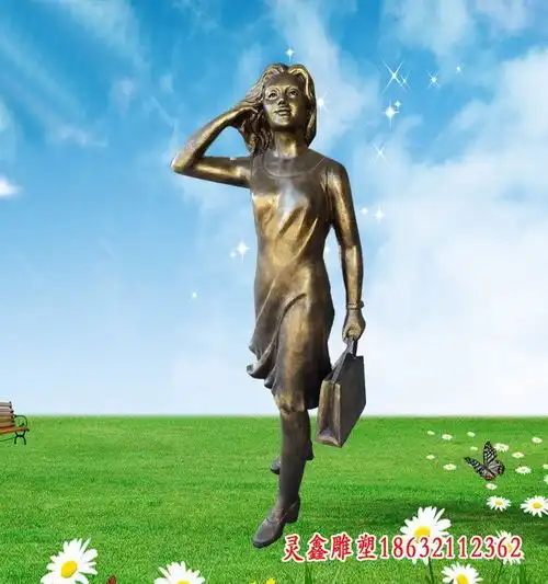 大型户外购物人玻璃钢雕塑银川玻璃钢雕塑购物图片灵鑫雕塑