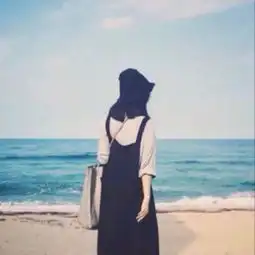 文艺范小清新女生背影头像