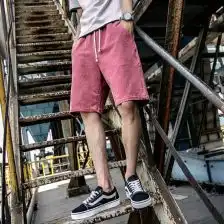 港风五分裤男简约百搭