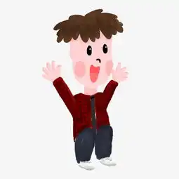 蹲着男孩手绘插画psd图片素材其他格式下载动漫人物大全