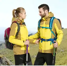 施悦名新款户外冲锋衣男女款可拆卸两件套工作服防水透气登山服a